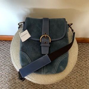 NWT Coach suede crossbody purse
